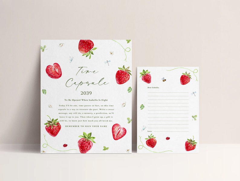 strawberry birthday,
strawberry party,
berry first birthday,
berry sweet,
sweet one birthday,
1st birthday,
berry 1st birthday,
strawberry decor,
berries,
time capsule card,
custom time capsule,
time capsule,
girl first birthday
custom guestbook,