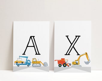 Transportation Birthday Flag Banner - Trucks and Cars Theme Party Decor - Vehicle Birthday Bunting - City Transportation - Instant Download