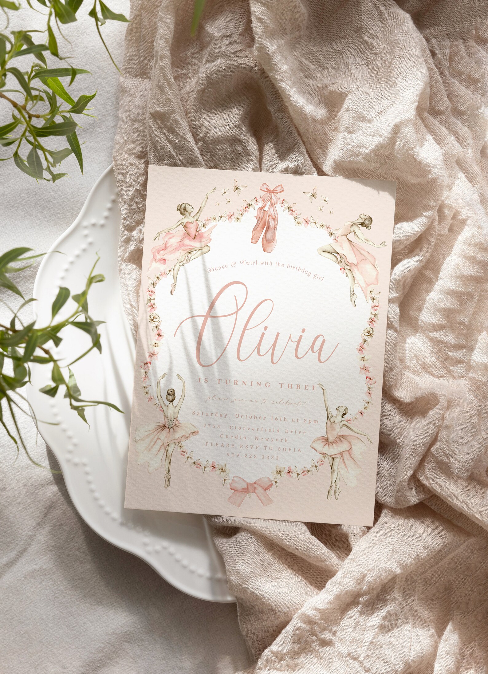 Ballerina Birthday Invitation: Tutu Ballet Party (instant Download) - Etsy