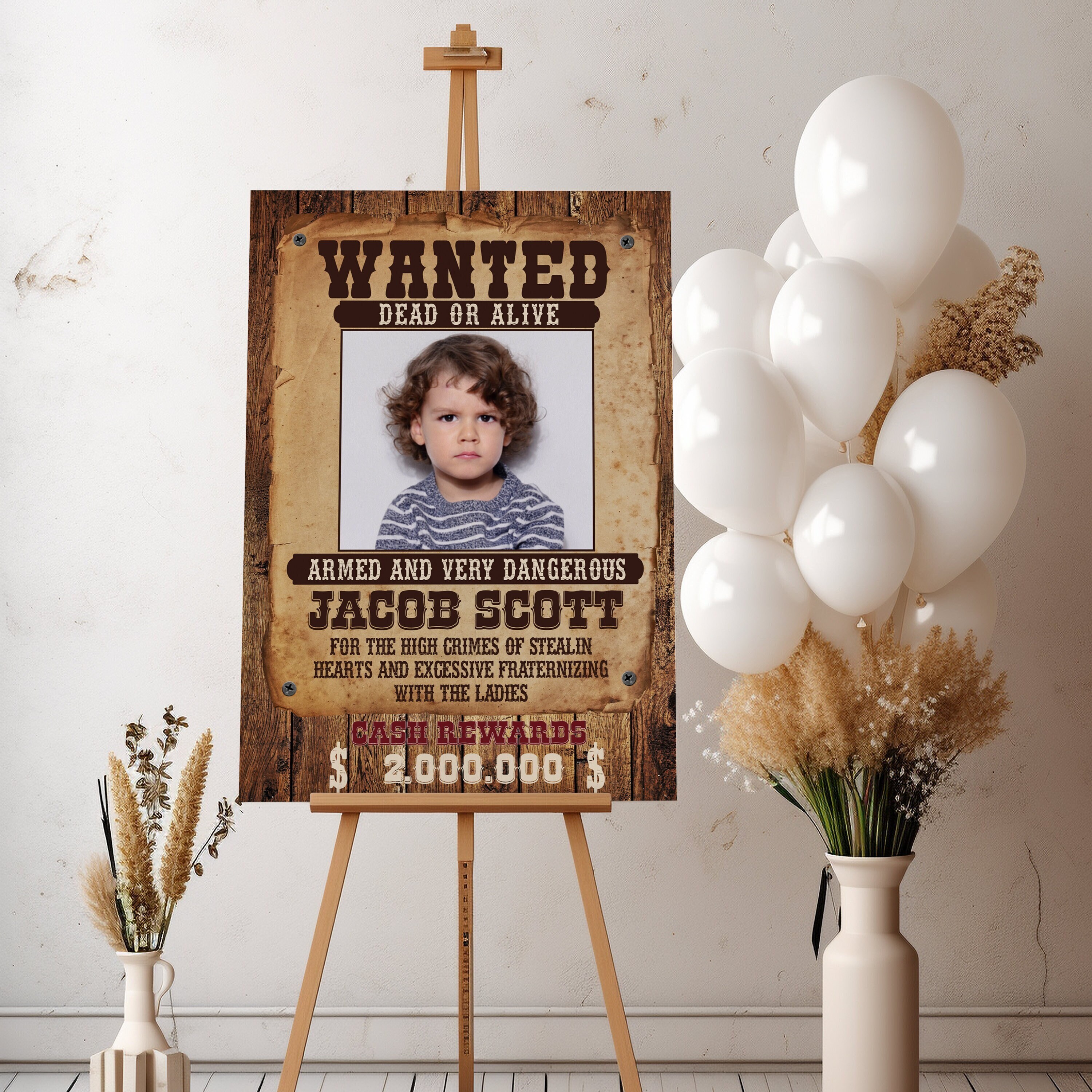 Wanted dead or alive Photo Prop