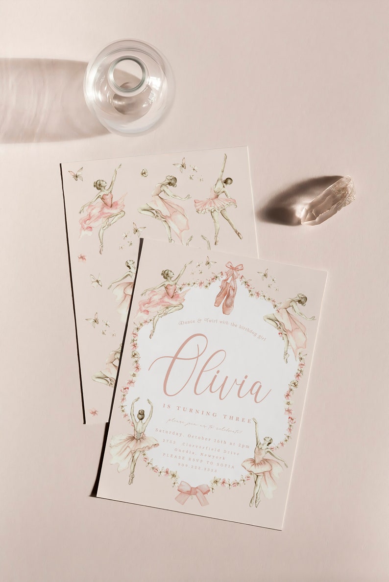 Ballerina Birthday Invitation: Tutu Ballet Party (instant Download) - Etsy