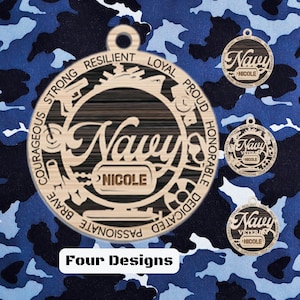 Navy & Navy Veteran Ornament - Custom Military-Themed Holiday Decoration | Personalized Christmas Keepsake