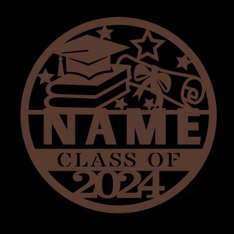 Round Design For Graduation Custom Graduation Round Wood Sign Grad Wall Art Personalized Congrats ...