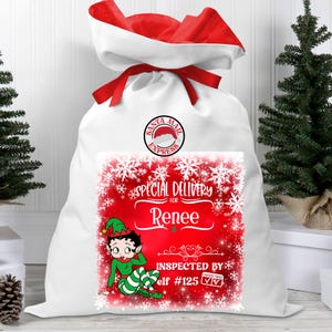 Personalized Christmas Gift Sack North Pole Express Santa Sack Eco-friendly Wrap Reusable Holiday Bag Festive Decor Family Keepsake Magical