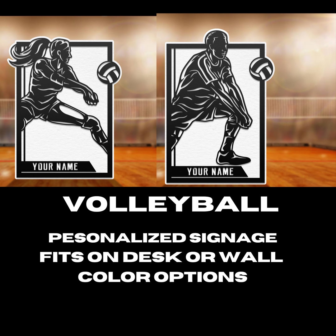 Volleyball Enthusiast Wall Signage Handmade Volleyball Decor