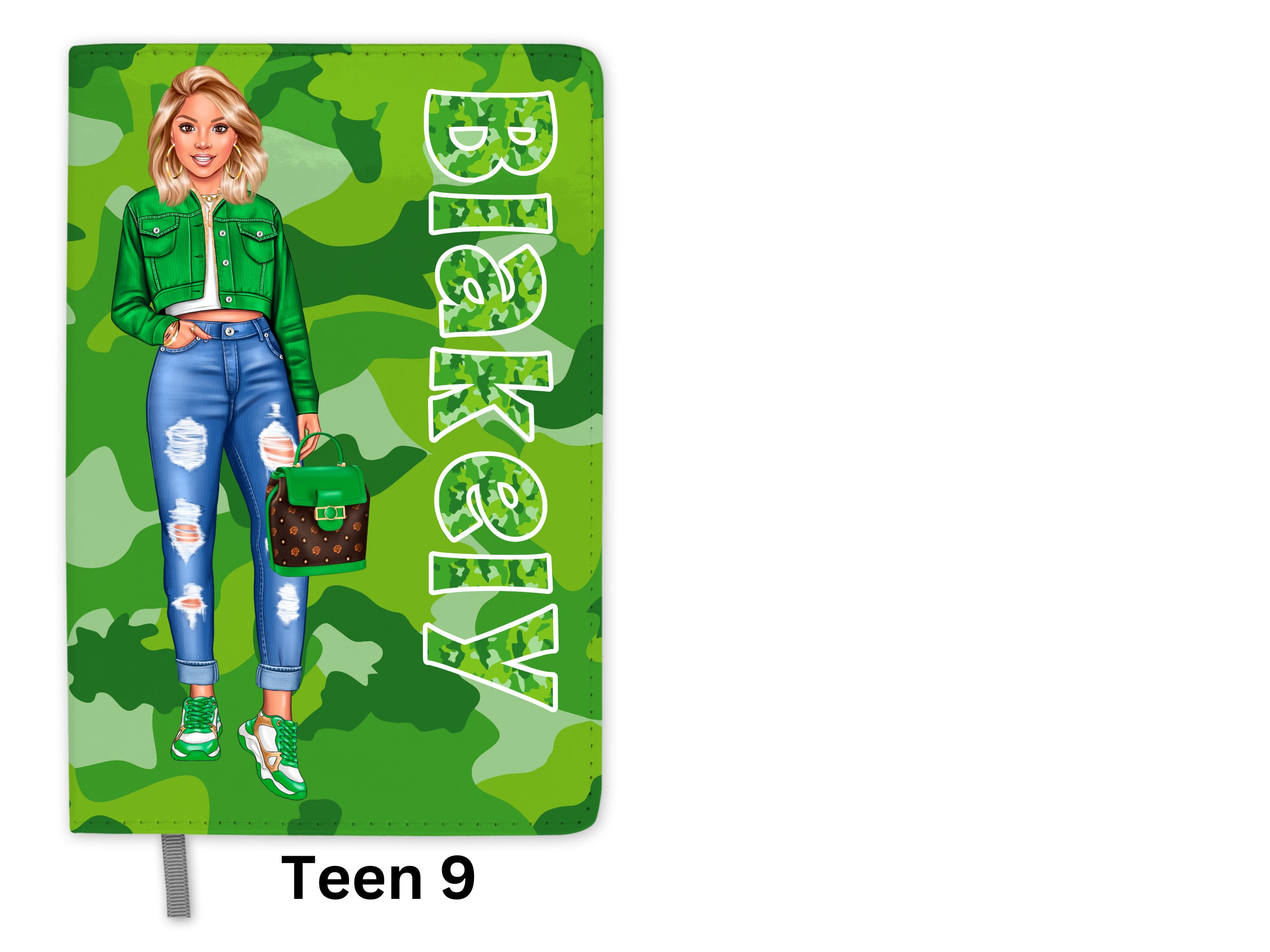 Personalized Green Journal for Teenage Girls Who Loves Camouflage Custom  Gift for Teen Girls 