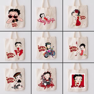 Betty Boop 15 "B x 16" H, aus 100% 5 Unzen natürlicher Baumwolle, (Schnellversand)