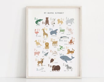 Animal Abc Chart - Etsy New Zealand Animal Abc Chart - Etsy New Zealand
