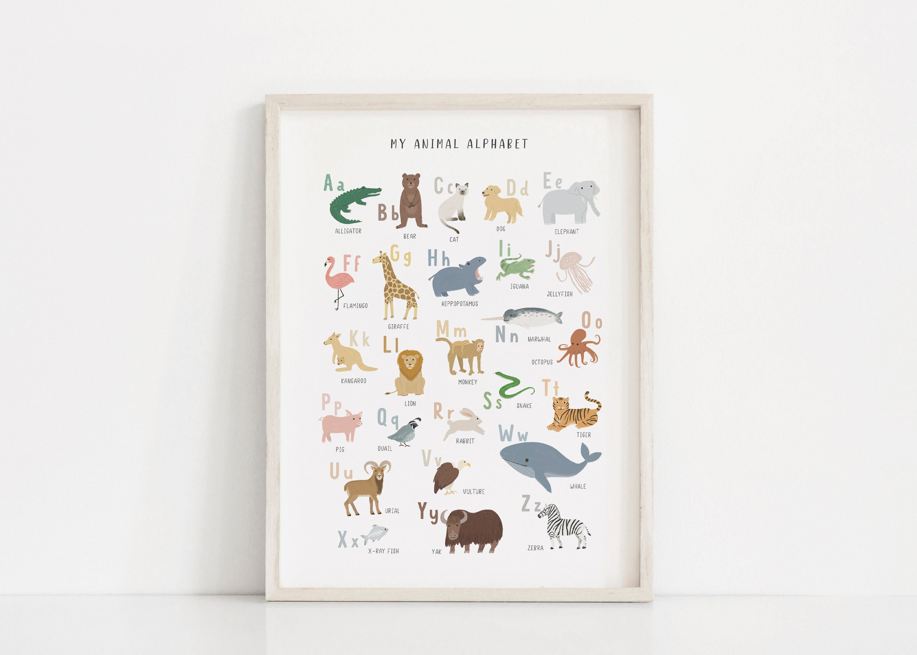 Animal Abc Chart - Etsy Animal Abc Chart - Etsy