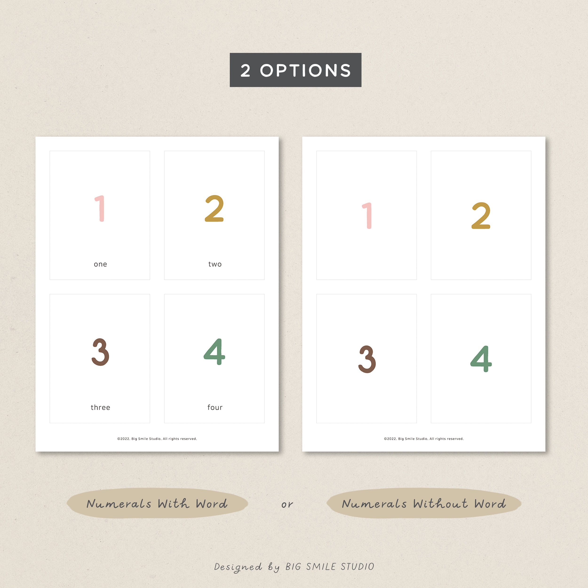 PRINTABLE Numbers Flashcards 1-20 for Kids, Learning Number Sense ...