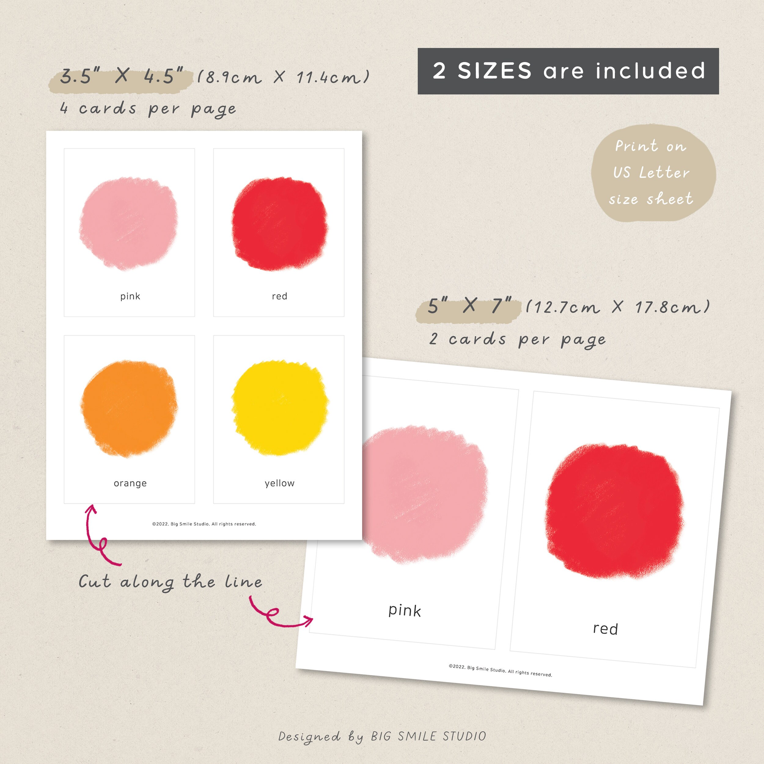 PRINTABLE Color Flashcards for Kids Montessori Preschool - Etsy