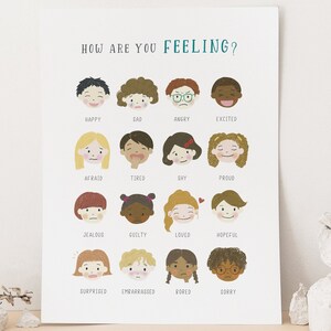 PRINTABLE Feelings Chart Preschool Emotions Educational | Etsy