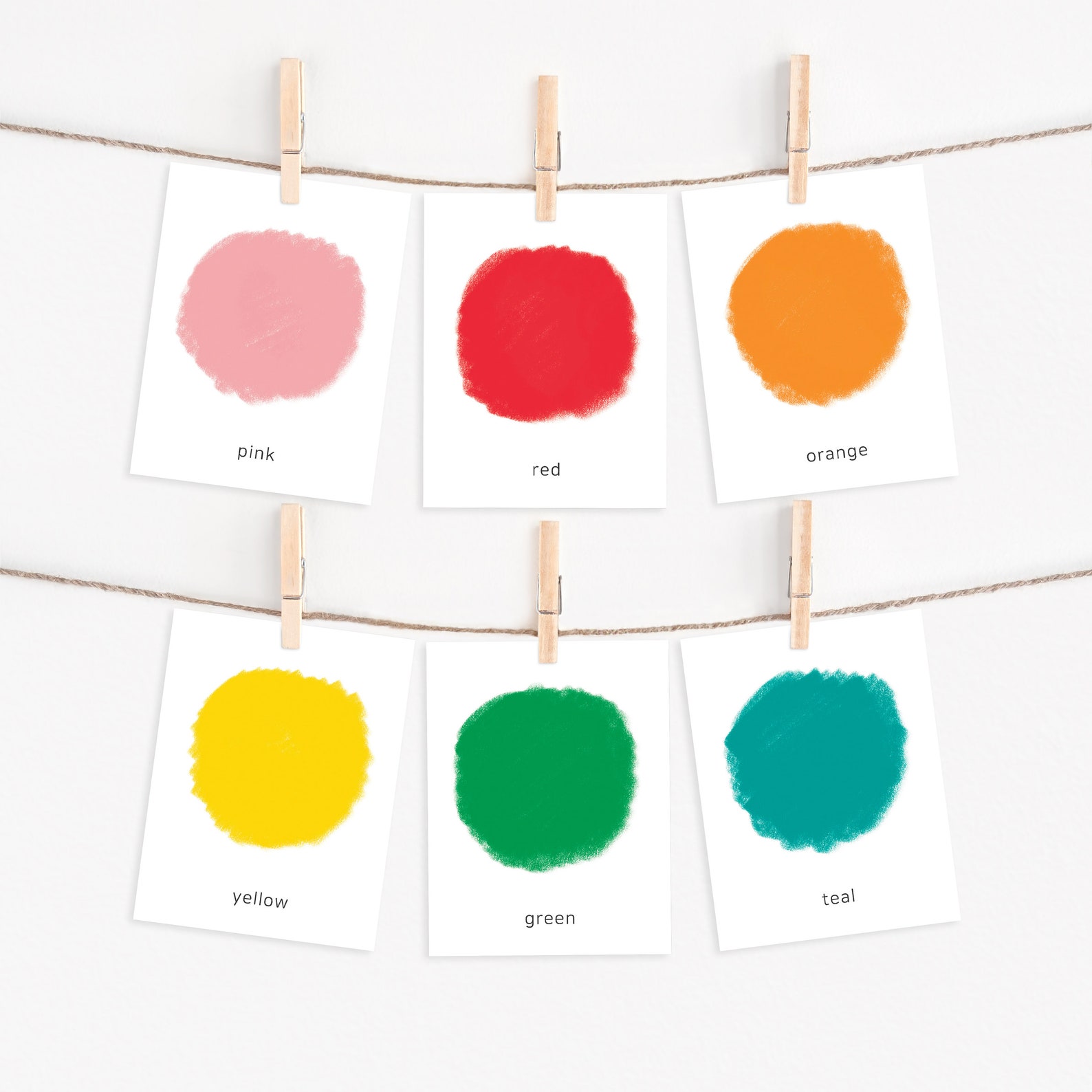 PRINTABLE Color Flashcards for Kids, Montessori Preschool Toddler Basic