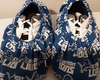 Detroit Lions bowling shoe covers