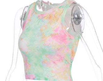 tie dye yoga top