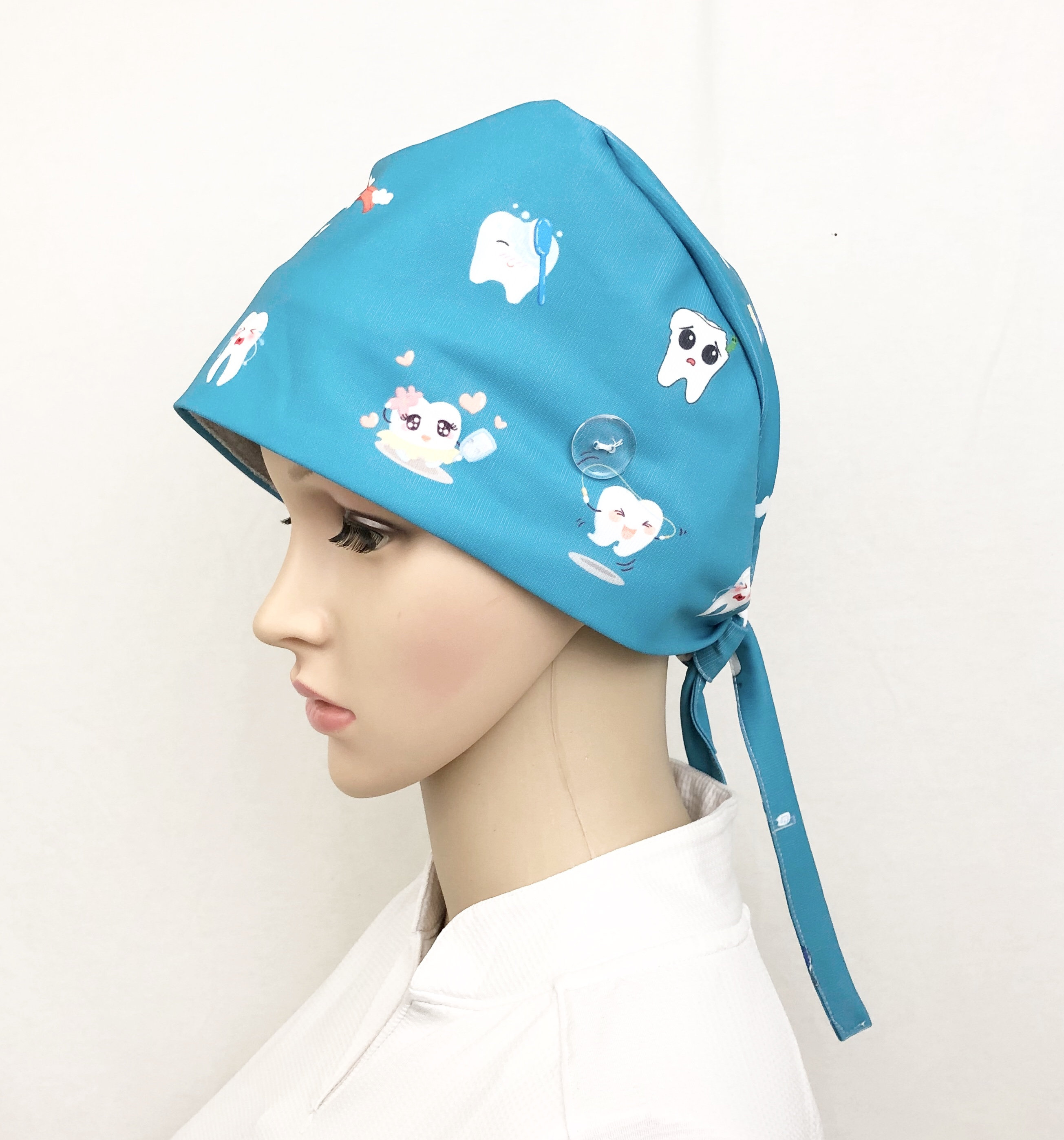 Dentist Scrub Cap Dentistry Tooth Print Surgical Hat Dental Etsy