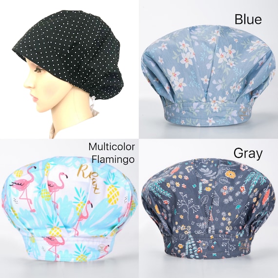 Surgical Scrub Cap Hat With Buttons 