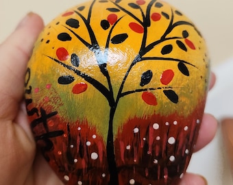 Los tiempos difíciles nunca duran Pasión Crecimiento Libertad Roca pintada