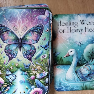 Jeu de cartes inspirant - Guérison émotionnelle, citations réconfortantes, affirmations sur le fait de prendre soin de soi, soutien en cas de deuil, cadeau pleine conscience, cartes d'encouragement