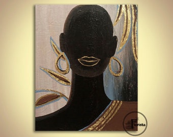 African American art Scandinavian painting feminist painting black and white art beige painting women african wall painting minimalism loft