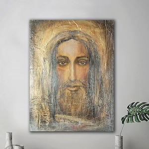 Christ art, religious art, christian wall art, spiritual wall art, religious home decor, Jesus art, Jesus painting, catholic painting,Jesus