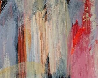 49インチ×49インチの大型モダン抽象画、カラフルなキャンバス絵画