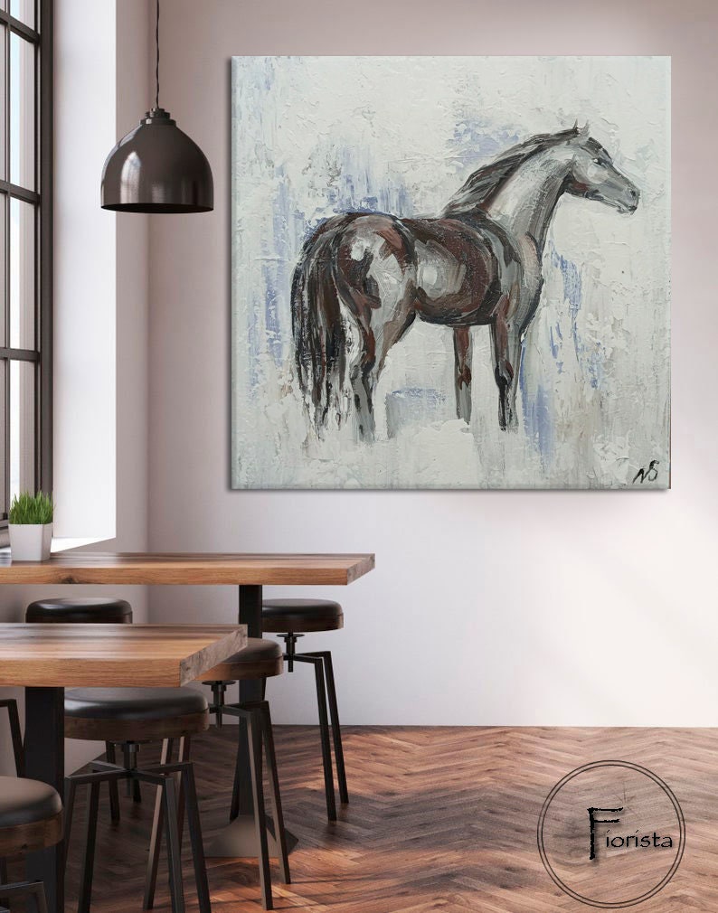 Abstract horse Horse art Knife art Contemporary original art | Etsy