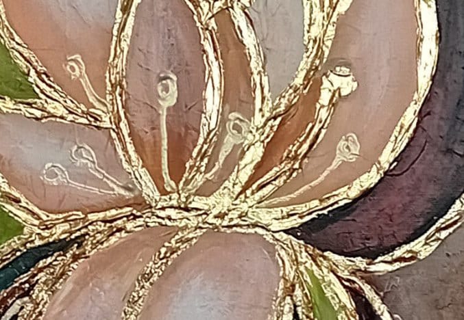 Large Original Lotus Painting Abstract Flower Oil Painting on Canvas ...