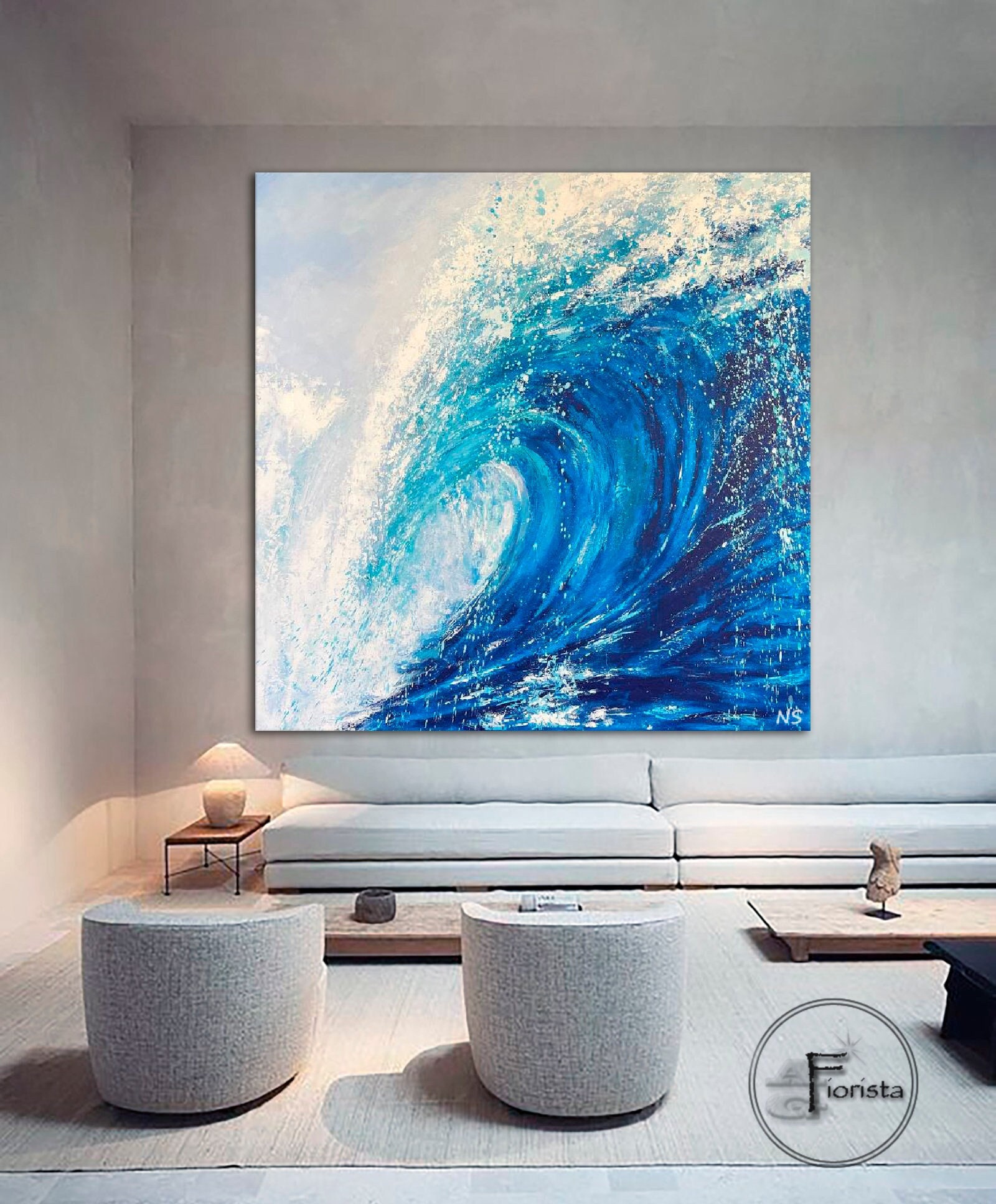 Modern Ocean Wall Art, Ocean Art, Beach Decor, Unique Beach Decor