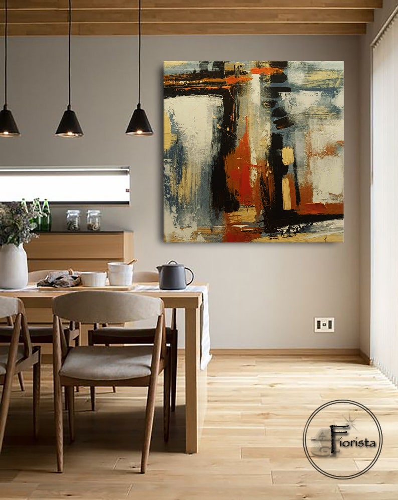 Extra Large Abstract Painting Yellow Wall Art Painting Over Etsy