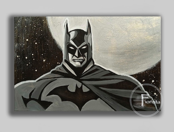 Batman el caballero negro Superhéroe Batman Batman arte Batman - Etsy España