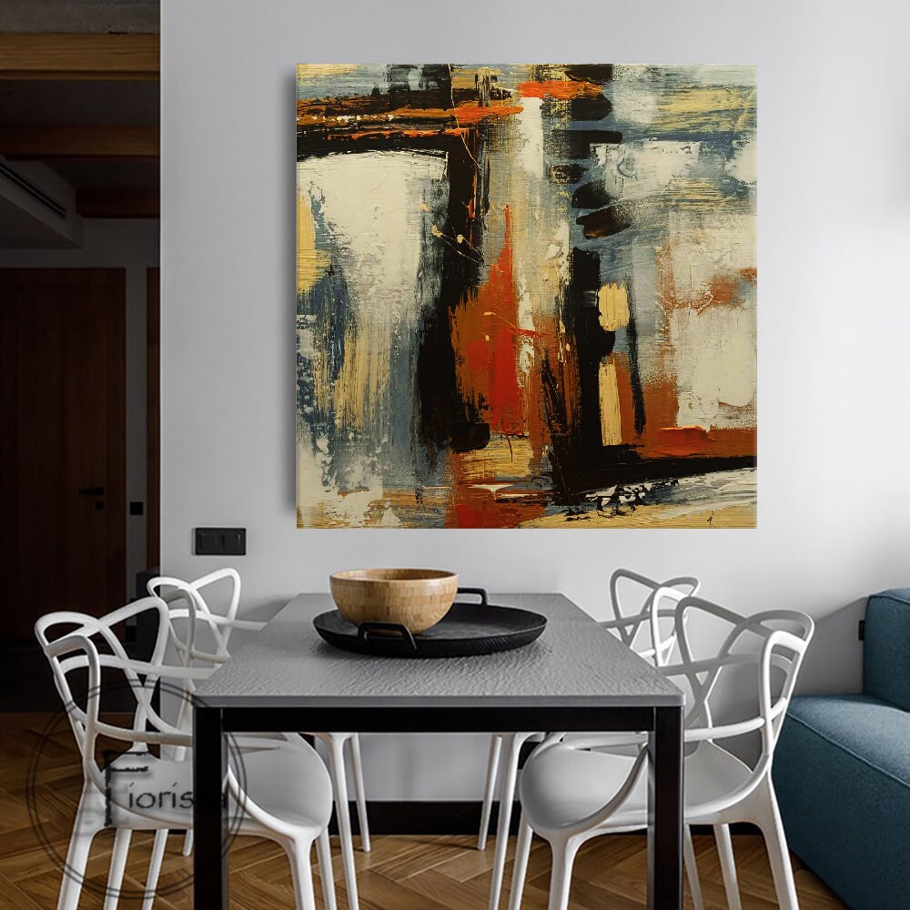 Extra Large Abstract Painting Yellow Wall Art Painting Over Etsy