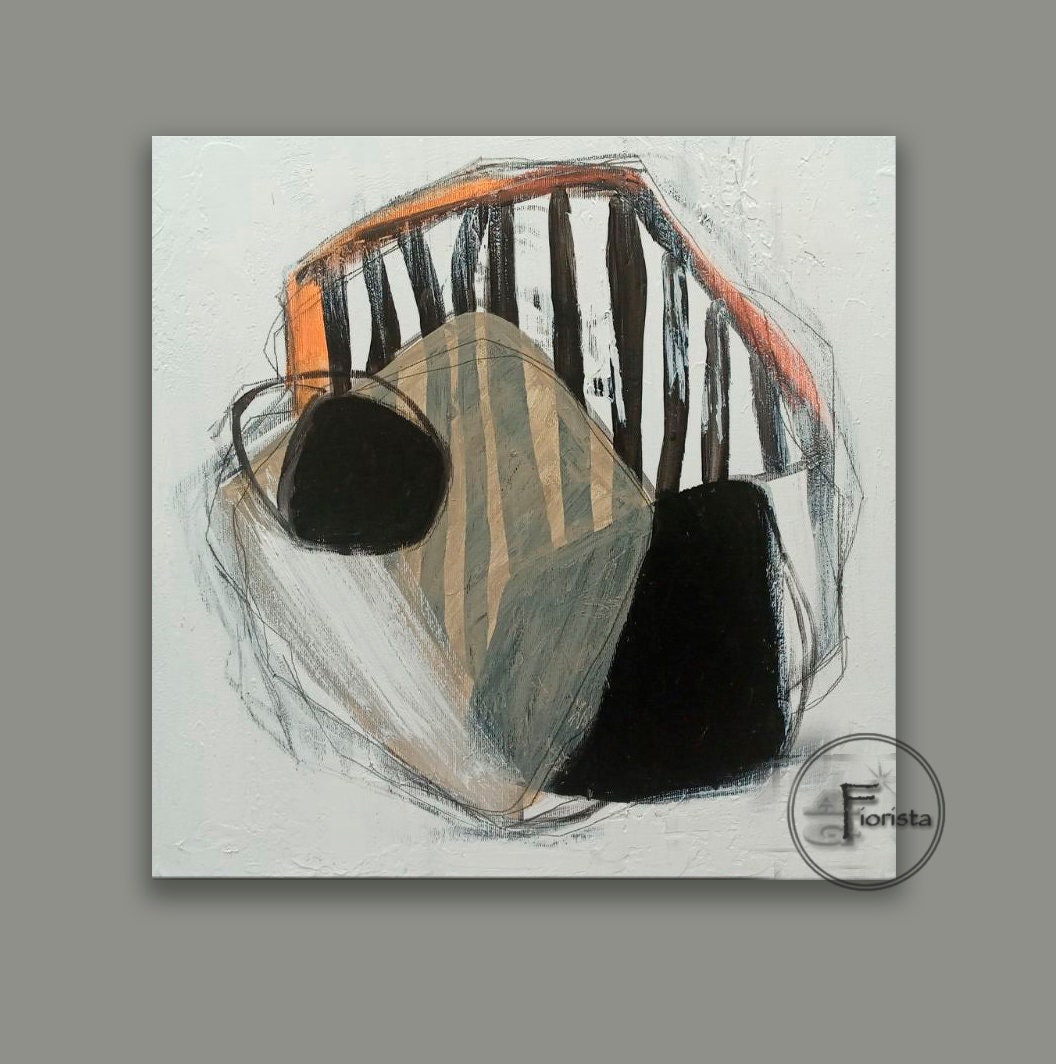 Abstrakte Original Kunst Großes Wohnzimmer Wandgemälde Schwarz | Etsy