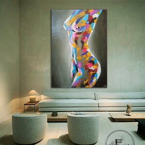 Nude Oil Painting Nude Woman Painting Tasteful Erotic Art Nude Woman 