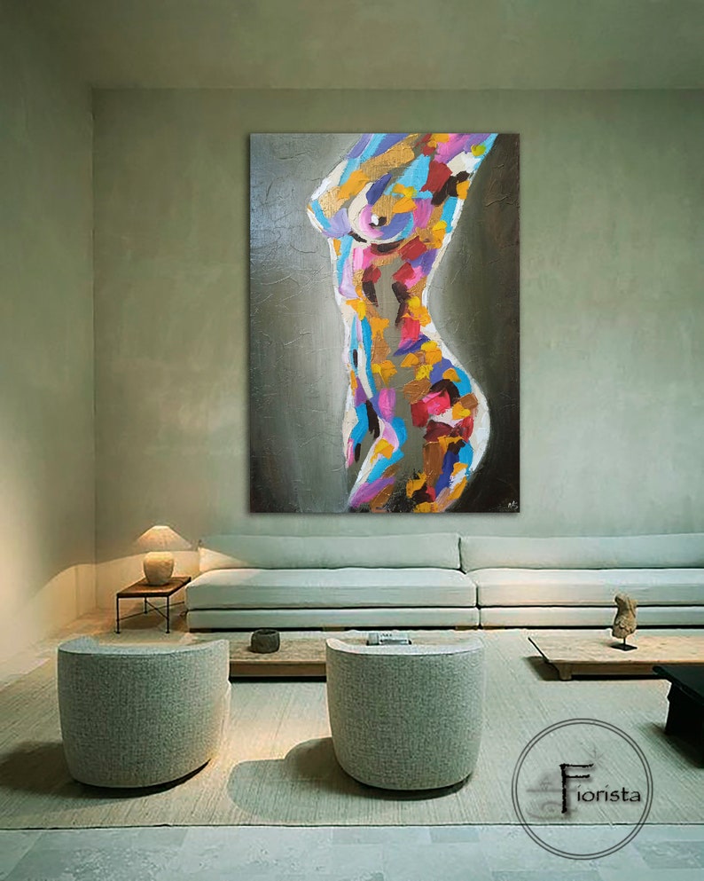 Nude Oil Painting Nude Woman Painting Tasteful Erotic Art Etsy