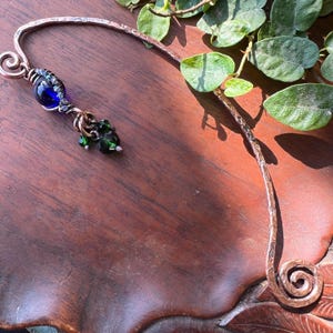 Bookmark, Handmade Bookmark, Copper Bookmark, Wire Wrapped Bookmark, One of a Kind Bookmark, Beaded Bookmark, Whimsical, Strong Bookmark