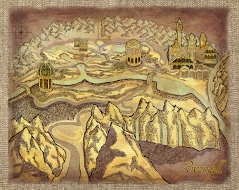 Carte de Rivendell - Imprimer