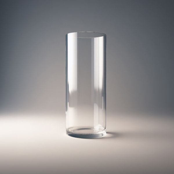 Modern Glass Cylinder Vase | Mid Century Modern Matte Glass Cylinder Vase | Minimalist Home Decor Design