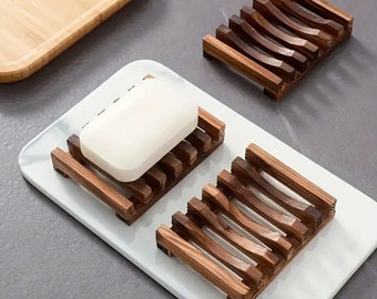 Modern Wooden Soap Dish - Minimalist Bathroom Decor - Handcrafted Soap Tray - Natural Wood Soap Holder