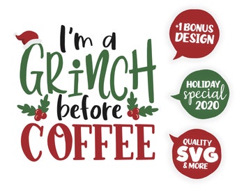 Download Grinch Before Coffee Etsy
