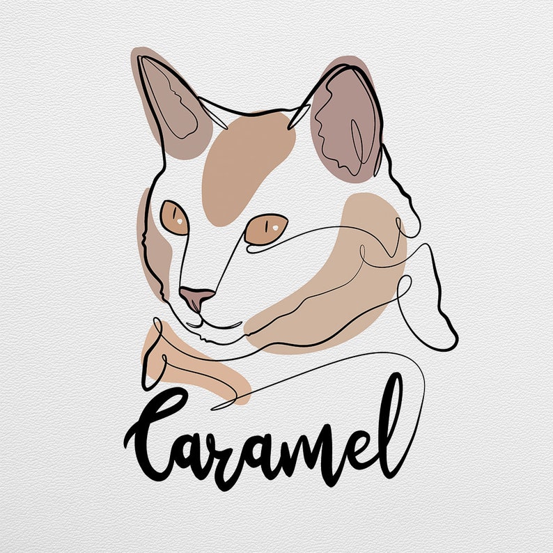One Line Art Cat Portrait, Custom Minimal Art, Fast Digital Delivery, Perfect Xmas Gift, Minimalist Pet Sketch, Illustration Minimalist Art image 10