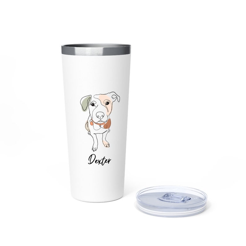 Custom Hand-Drawn Dog Pet Photo Copper Vacuum Insulated Tumbler, 22oz, Personalized Gift Dog Lovers Owners, Dog Mom Gift, Dog Dad, Handmade image 6