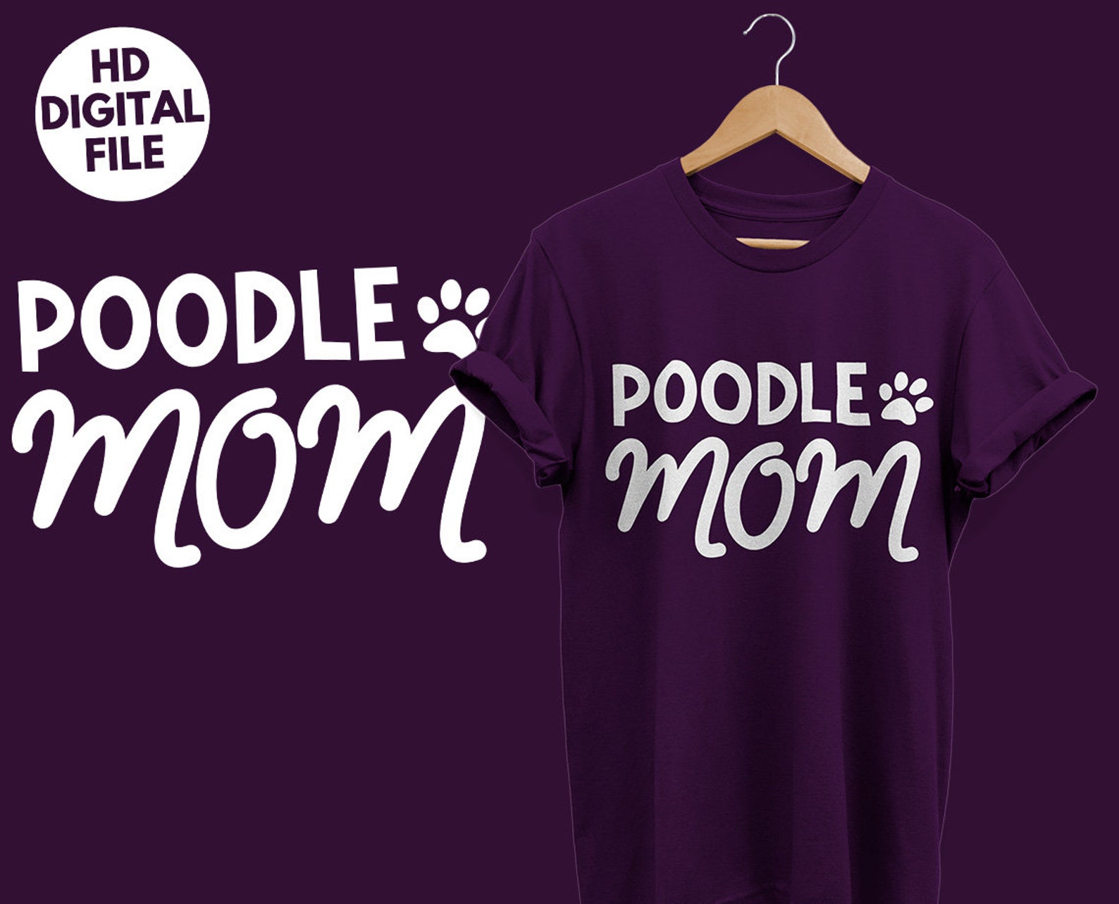 Poodle Mom/ SVG Files for Cut Cricut Silhouette/ Vector - Etsy