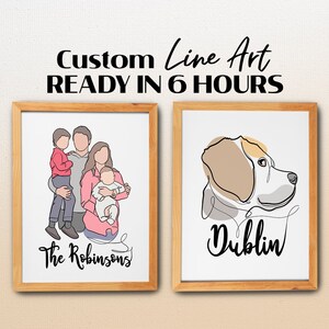 Ritratto digitale con grafica personalizzata, ritratto da foto, grafica personalizzata, illustrazione digitale personalizzata, ritratto minimalista, grafica al tratto