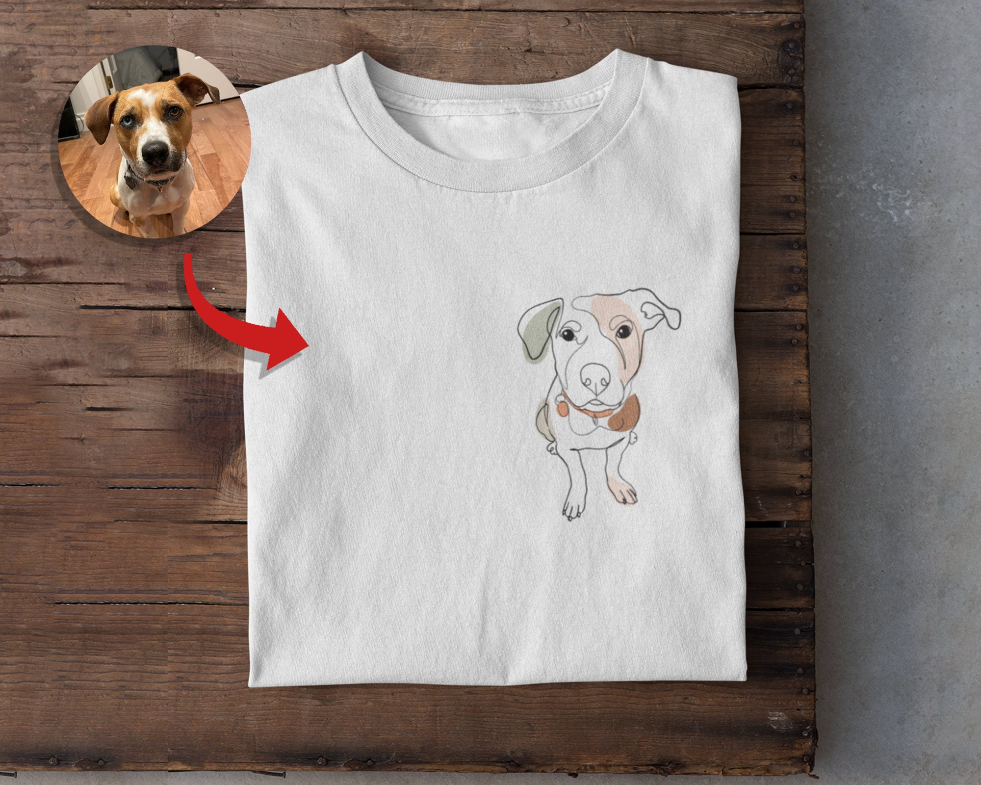Discover Camiseta Personalizada Mascotas con Foto y Nombre de Mascotas Unisex
