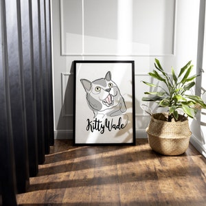 Custom Minimalist One Line Art Dog Portrait, Personalized Line Art Pet Drawing, 24 Hours Digital Download, Unique Dog Lover Christmas Gift image 7