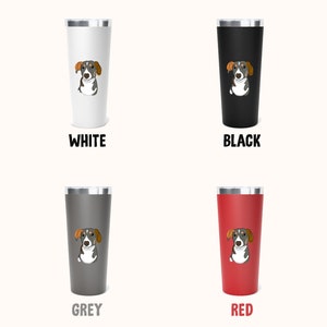 Custom Hand-Drawn Dog Pet Photo Copper Vacuum Insulated Tumbler, 22oz, Personalized Gift Dog Lovers Owners, Dog Mom Gift, Dog Dad, Handmade image 5