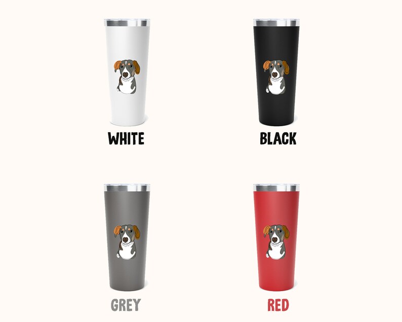 Custom Hand-Drawn Dog Pet Photo Copper Vacuum Insulated Tumbler, 22oz, Personalized Gift Dog Lovers Owners, Dog Mom Gift, Dog Dad, Handmade image 5