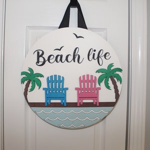 3D Wood Round Door Hanger | Wood Round Door Hanger | Personalized Wood Sign | Wood Round | Front Door Decor | Porch Decor | Porch Sign
