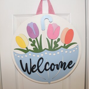 3D Wood Round Door Hanger | Wood Round Door Hanger | Personalized Wood Sign | Wood Round | Front Door Decor | Porch Decor | Porch Sign